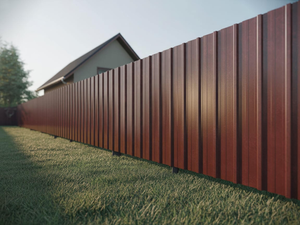 Этапы установки забора из профнастила